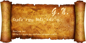 György Nátán névjegykártya